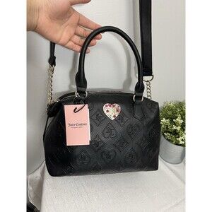 NWT Juicy Couture Crossbody Bag Black - Glizted Out Satchel Valentine gift Heart